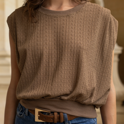 Alize Knit Top Taupe