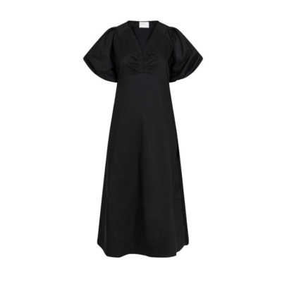 Neo Noir Illana Poplin Kjole Sort