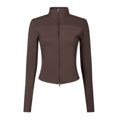 Neo Noir Nolana Zip Bluse Chokoladebrun
