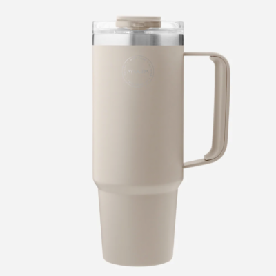 Aya&Ida Thermokop med Sugerør 885 ml Cream Beige