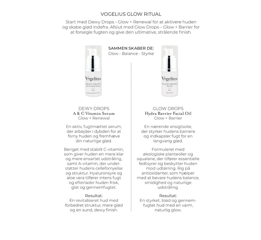 Vogelius Glow Drops Ansigtsolie 15 ml - Billede 2