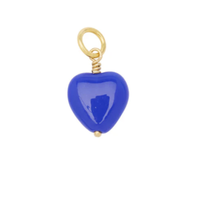 Pico French Heart Vedhæng Blå