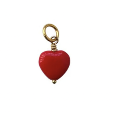 Pico French Heart Vedhæng Rød