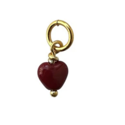 Pico French Mini Heart Vedhæng Wine