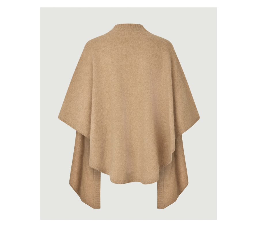 Six Ames Sanne Strik Sjal Creme Brulee Beige - Billede 2