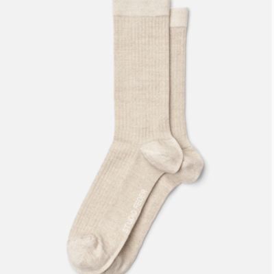 Studio Feder Minna Uldstrømpe Beige Melange