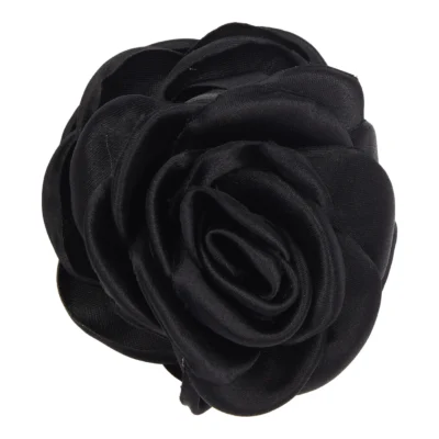Pico Lille Satin Rose Hårklemme Sort